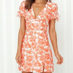 NWT Hello Molly Orange Dress